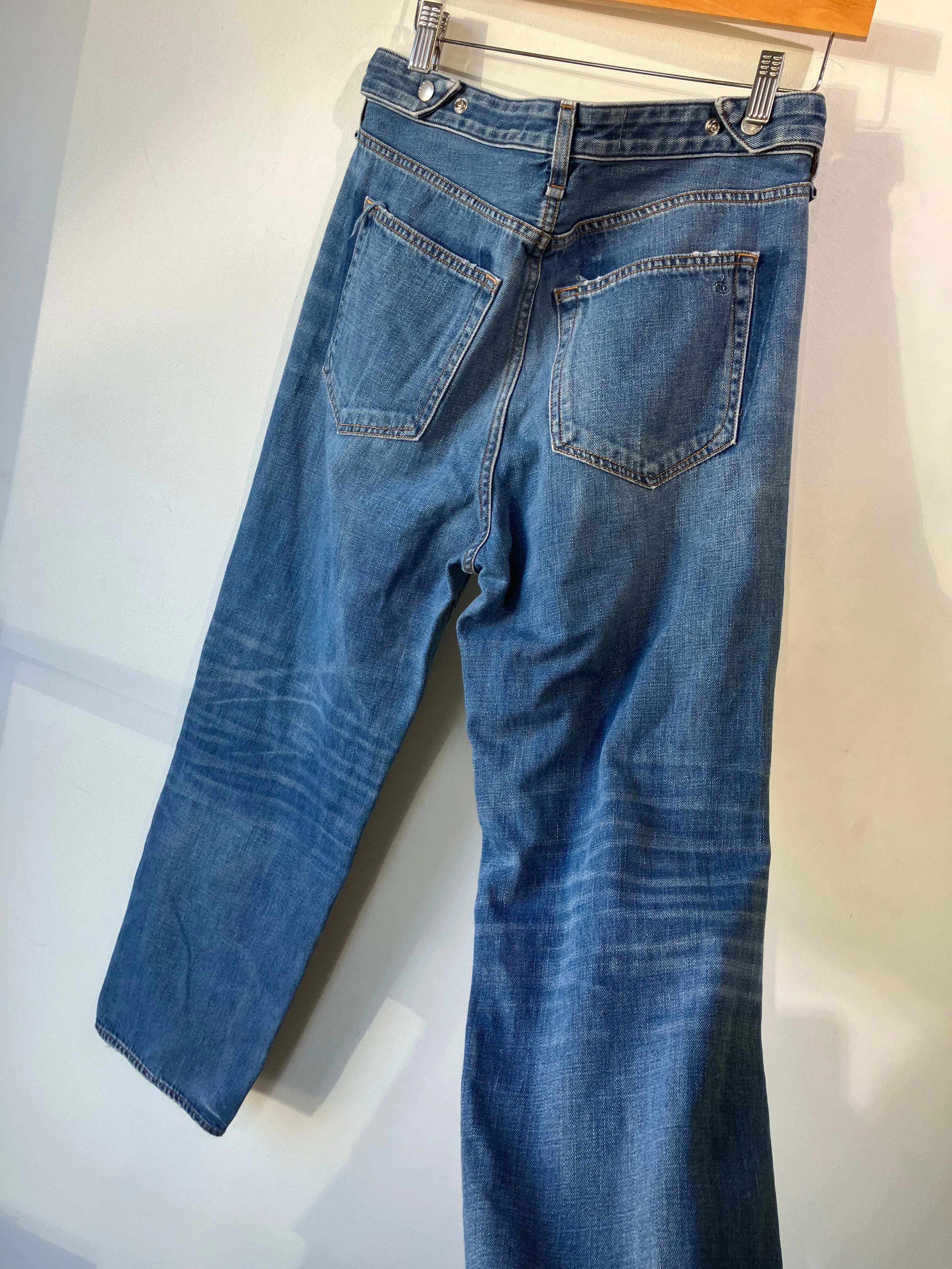 Rag & Bone Blue Distressed Denim Jeans