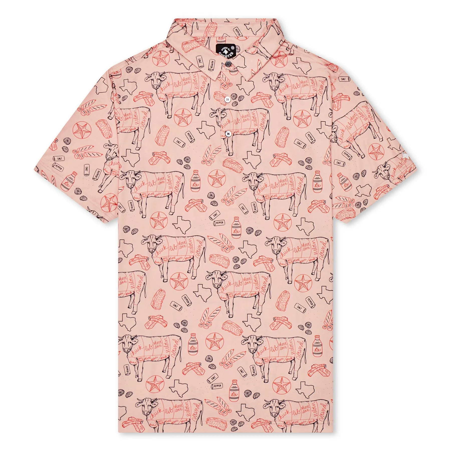 Raised by Coyotes Texas BBQ Polo