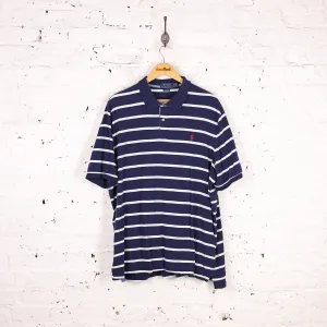 Ralph Lauren Polo Short Sleeve Striped Polo Shirt - Blue - XXL