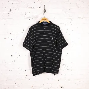 Ralph Lauren Short Sleeve Striped Polo Shirt - Black - XXL