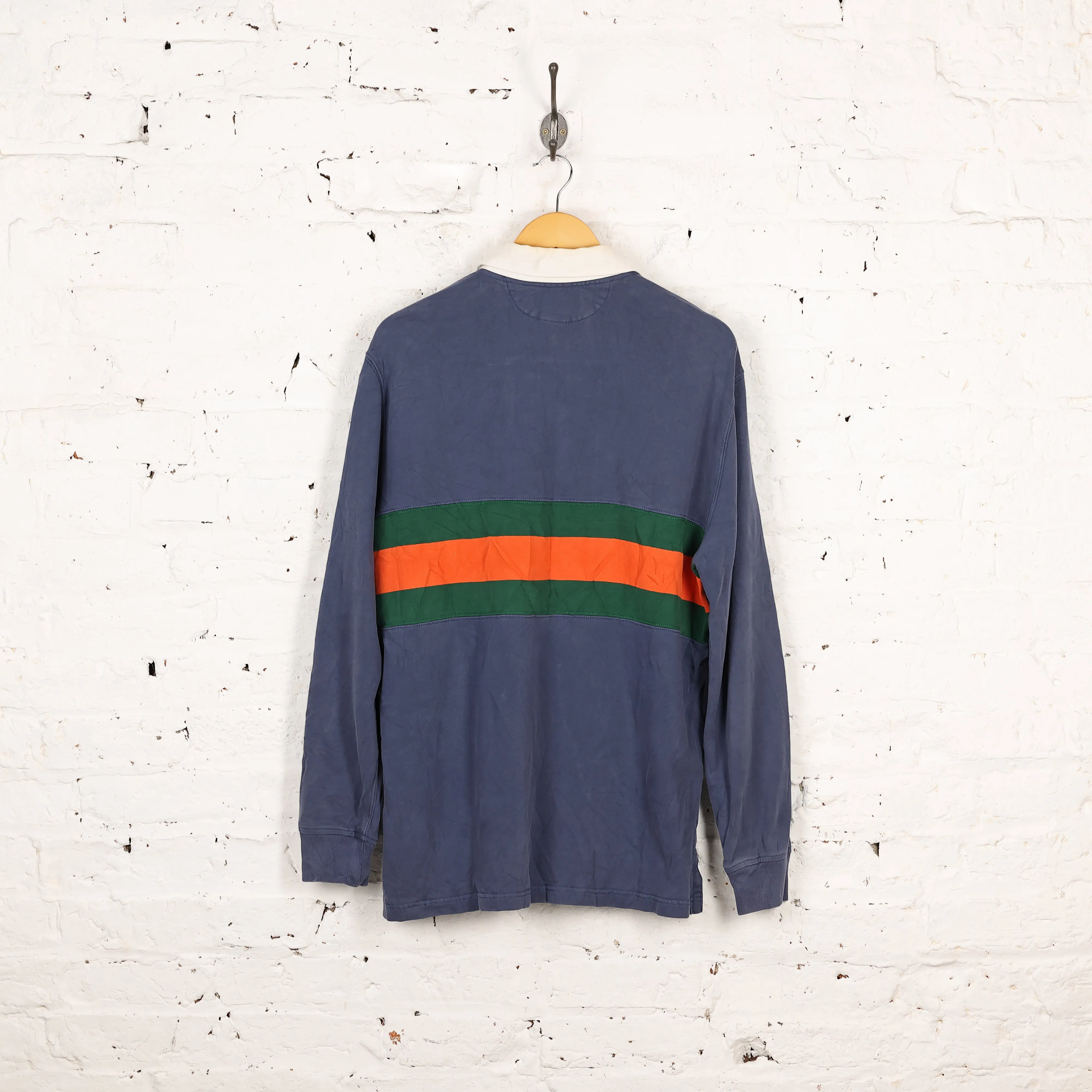 Ralph Lauren Striped Rugby Polo Shirt - Blue - M