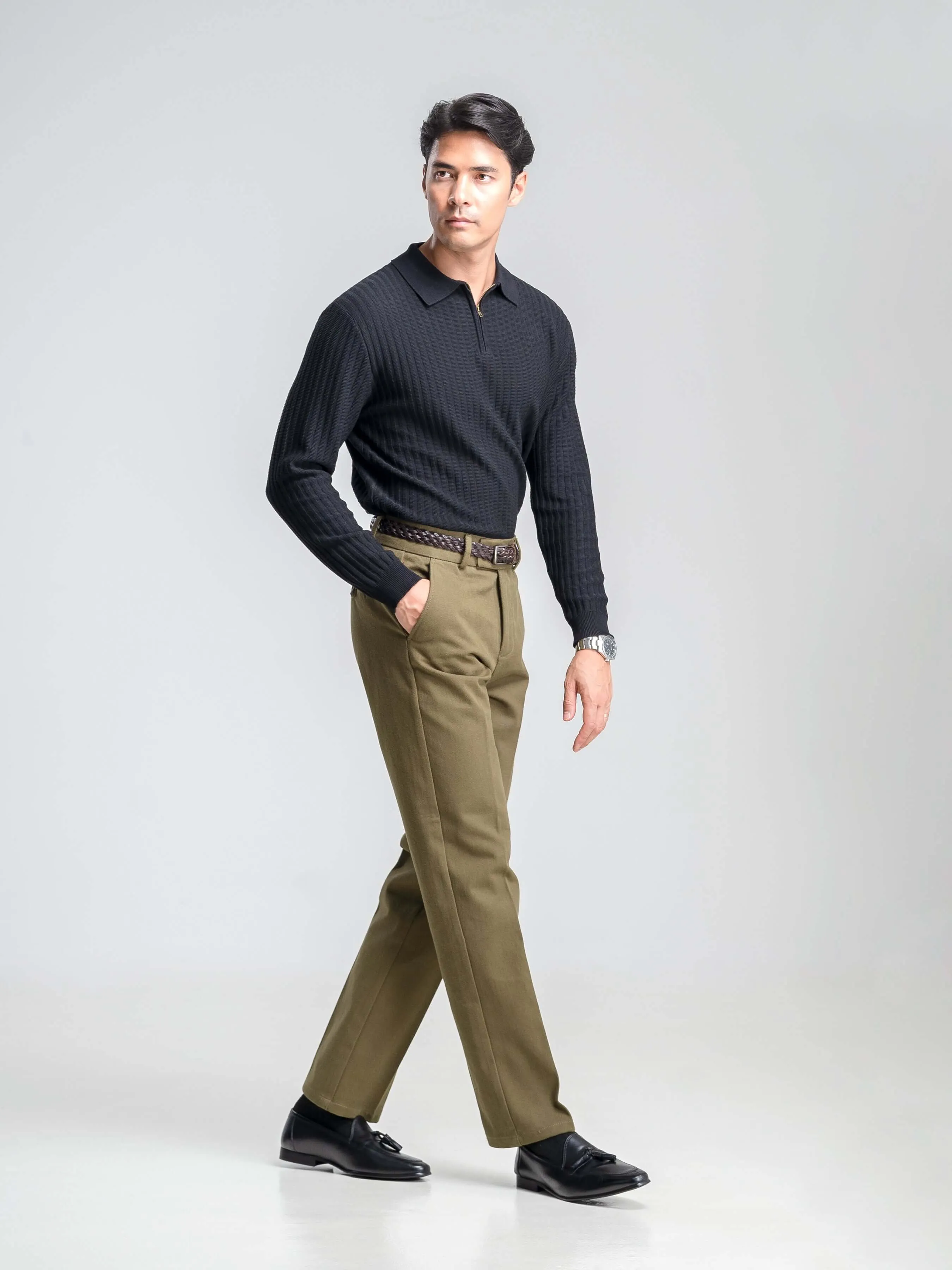 Raoul Knit - Black Quarter-Zip