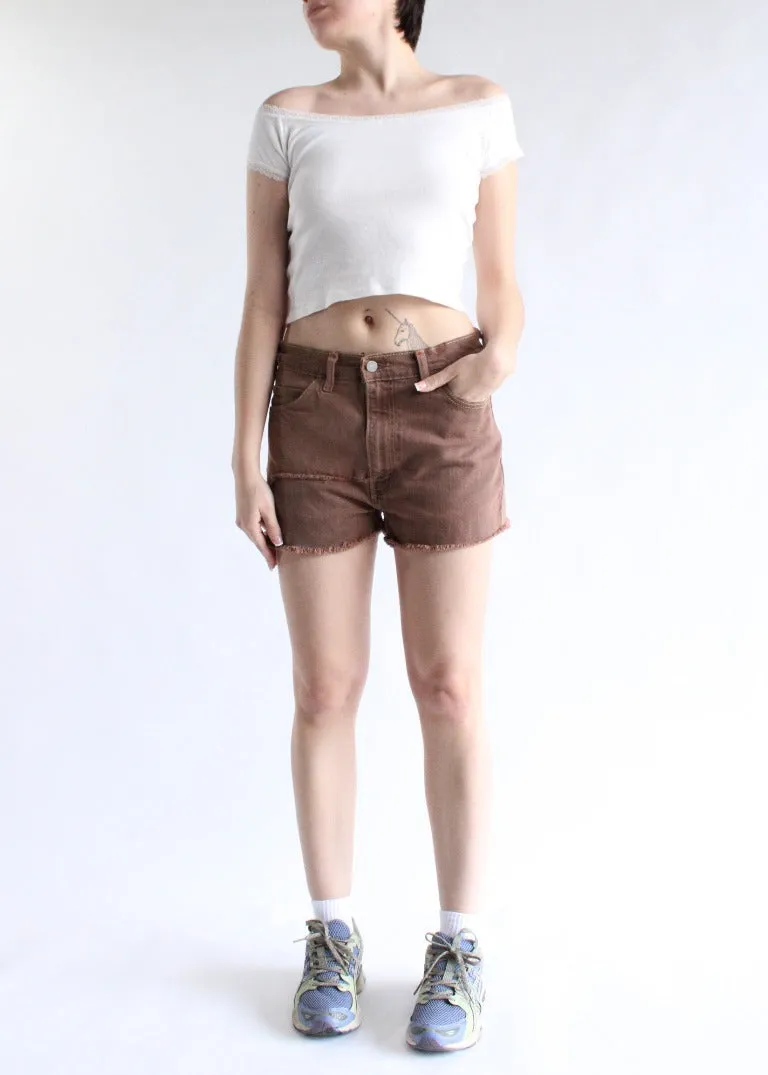 RCYCLD OD Patchwork Denim Short
