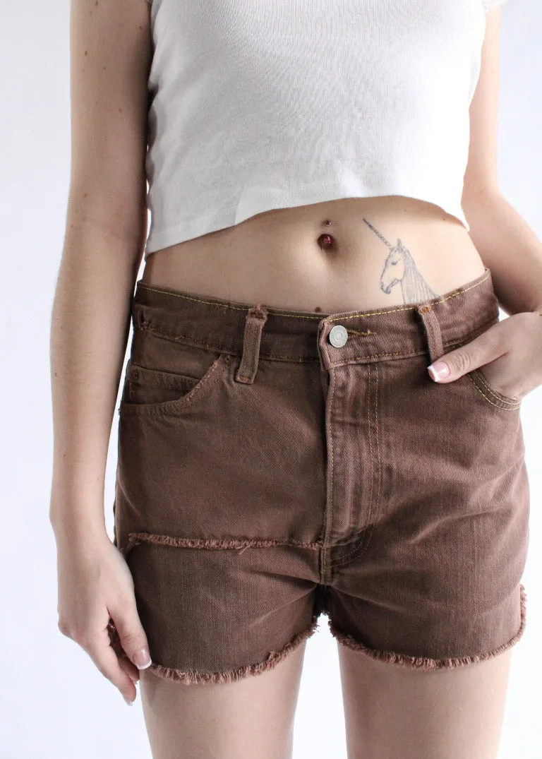 RCYCLD OD Patchwork Denim Short
