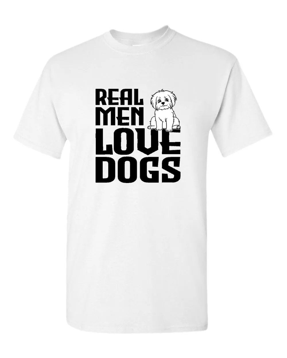 Real men love dogs t-shirt, dog pet lover t-shirt