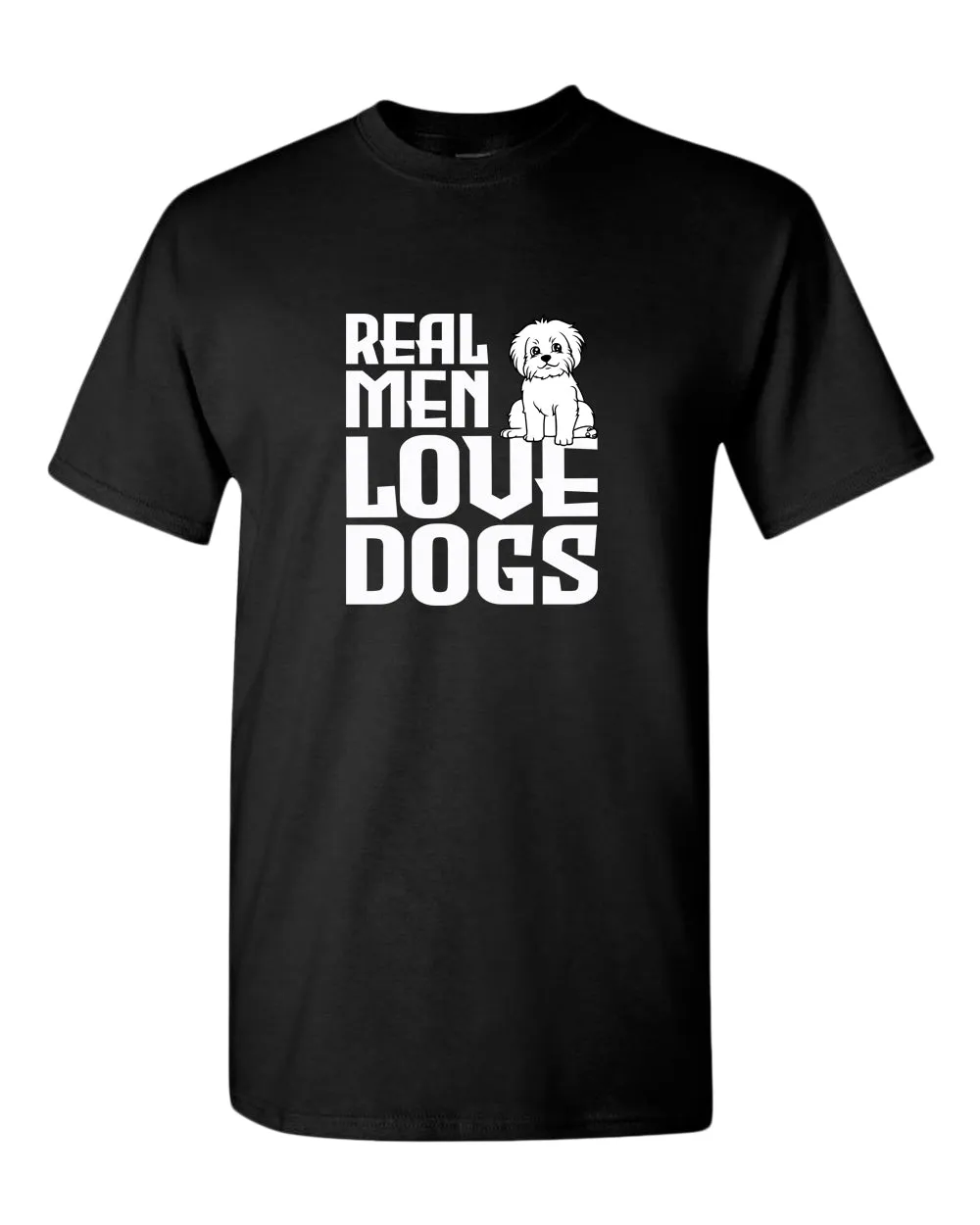 Real men love dogs t-shirt, dog pet lover t-shirt