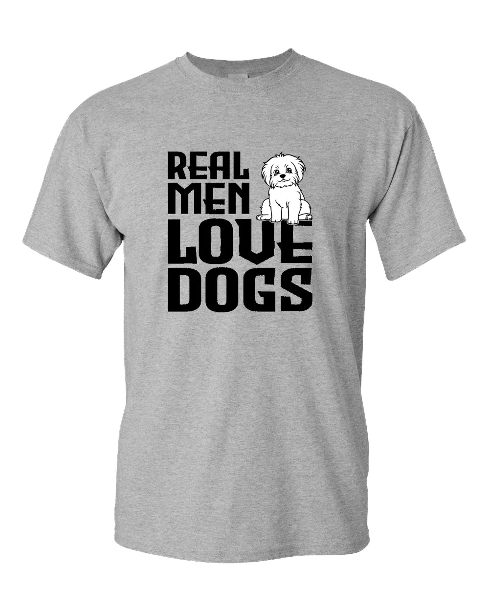 Real men love dogs t-shirt, dog pet lover t-shirt