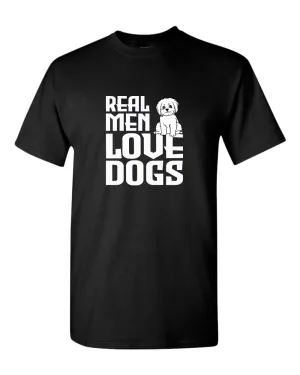 Real men love dogs t-shirt, dog pet lover t-shirt