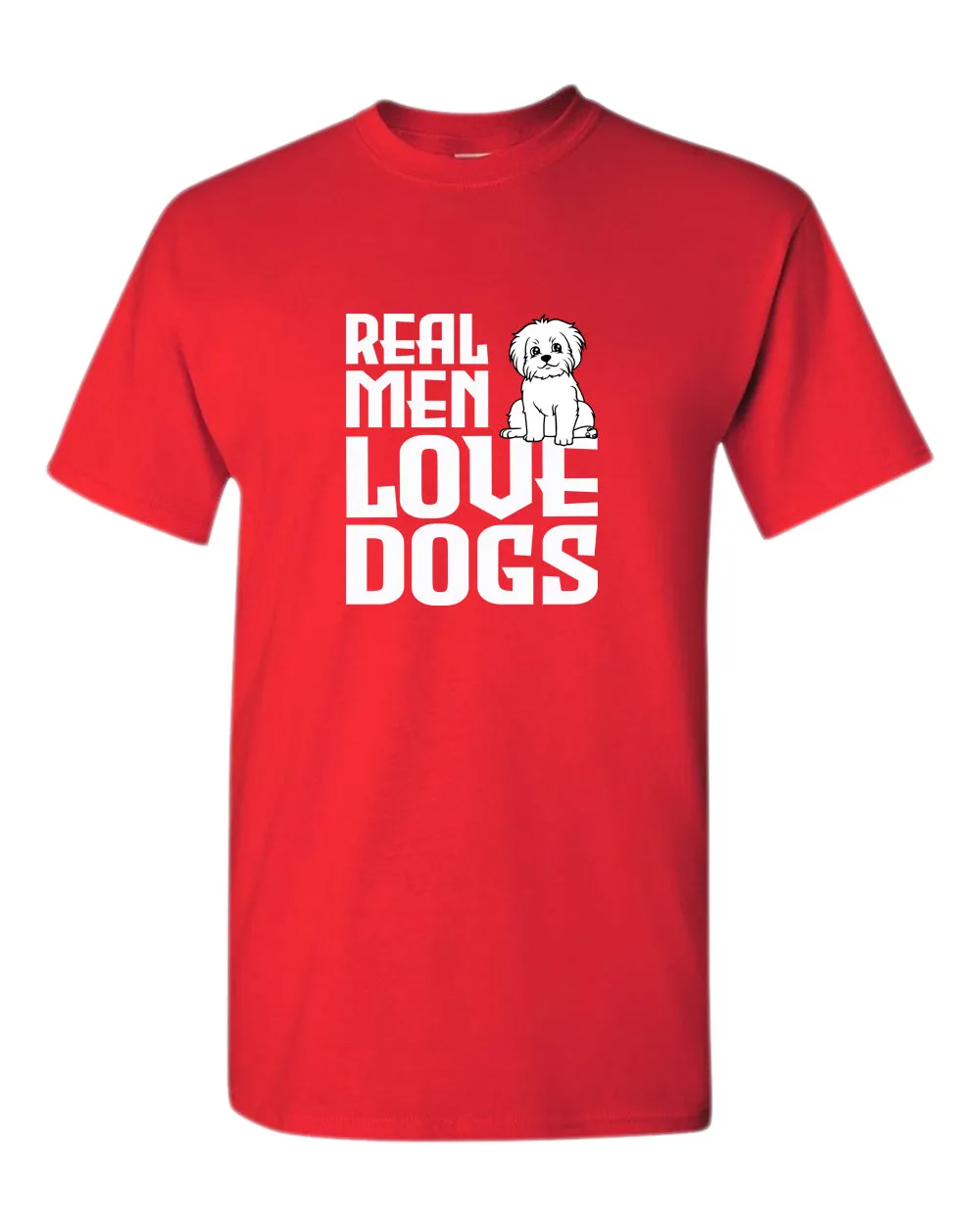 Real men love dogs t-shirt, dog pet lover t-shirt