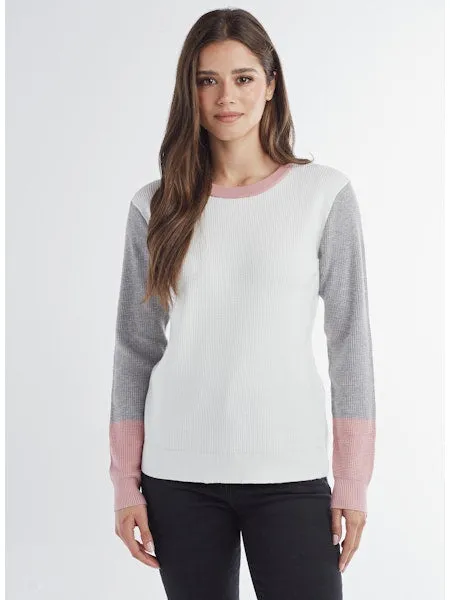 Red Haute V-Neck Sweater in Rose