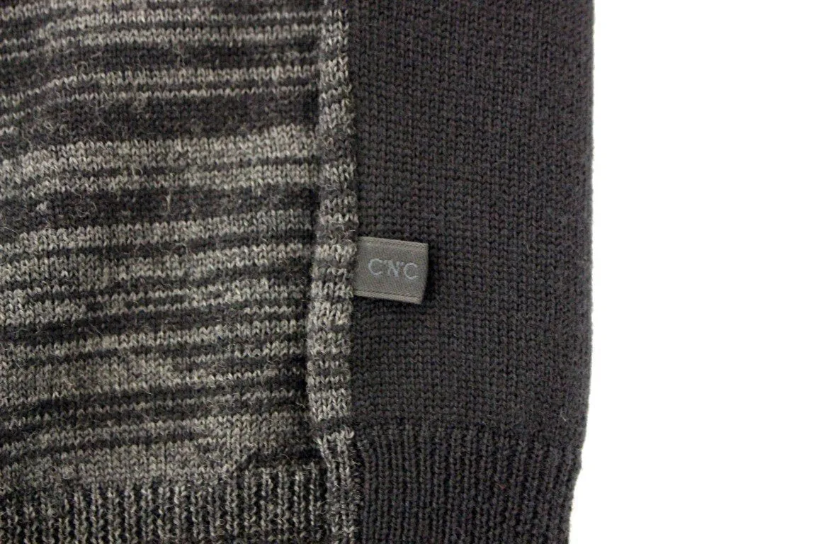 Red wool V-neck sweater