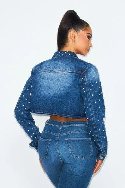 RHINESTONE JEAN JACKET