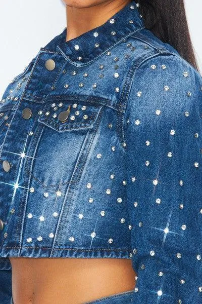 RHINESTONE JEAN JACKET
