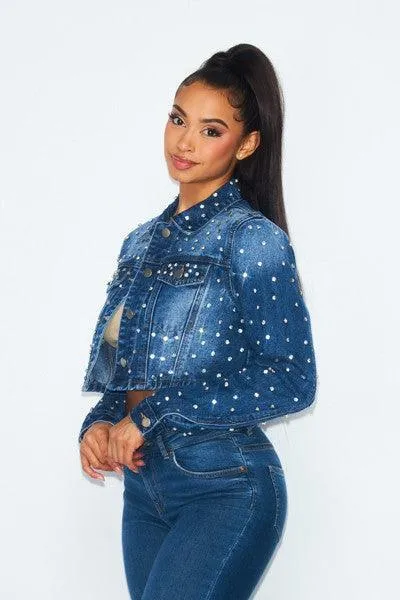 RHINESTONE JEAN JACKET