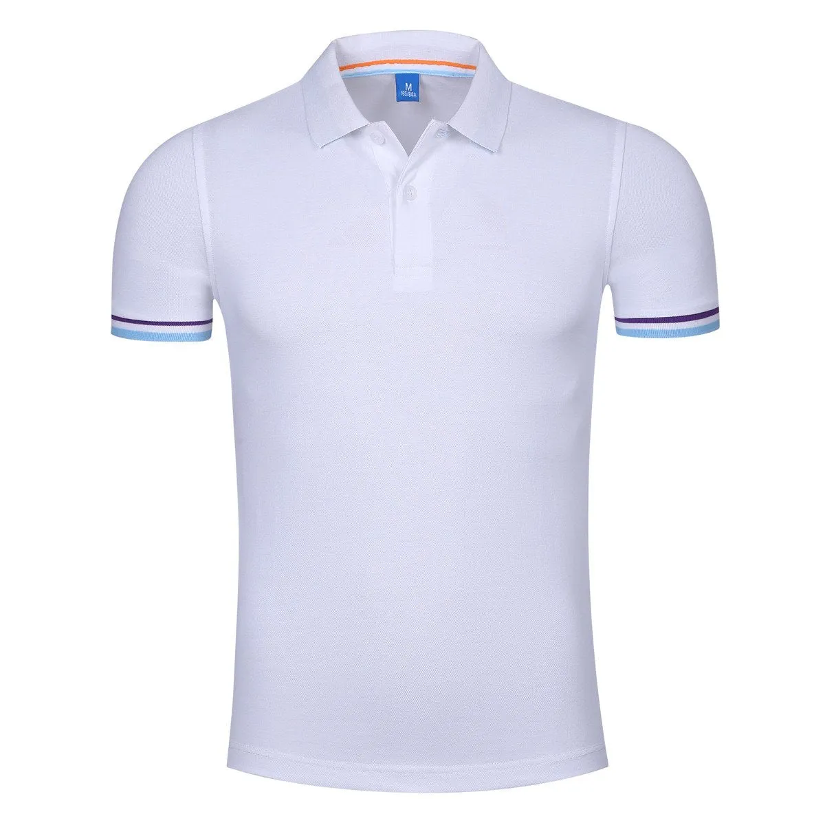 Short-Sleeved Polo Shirt With Striped Arm Pattern