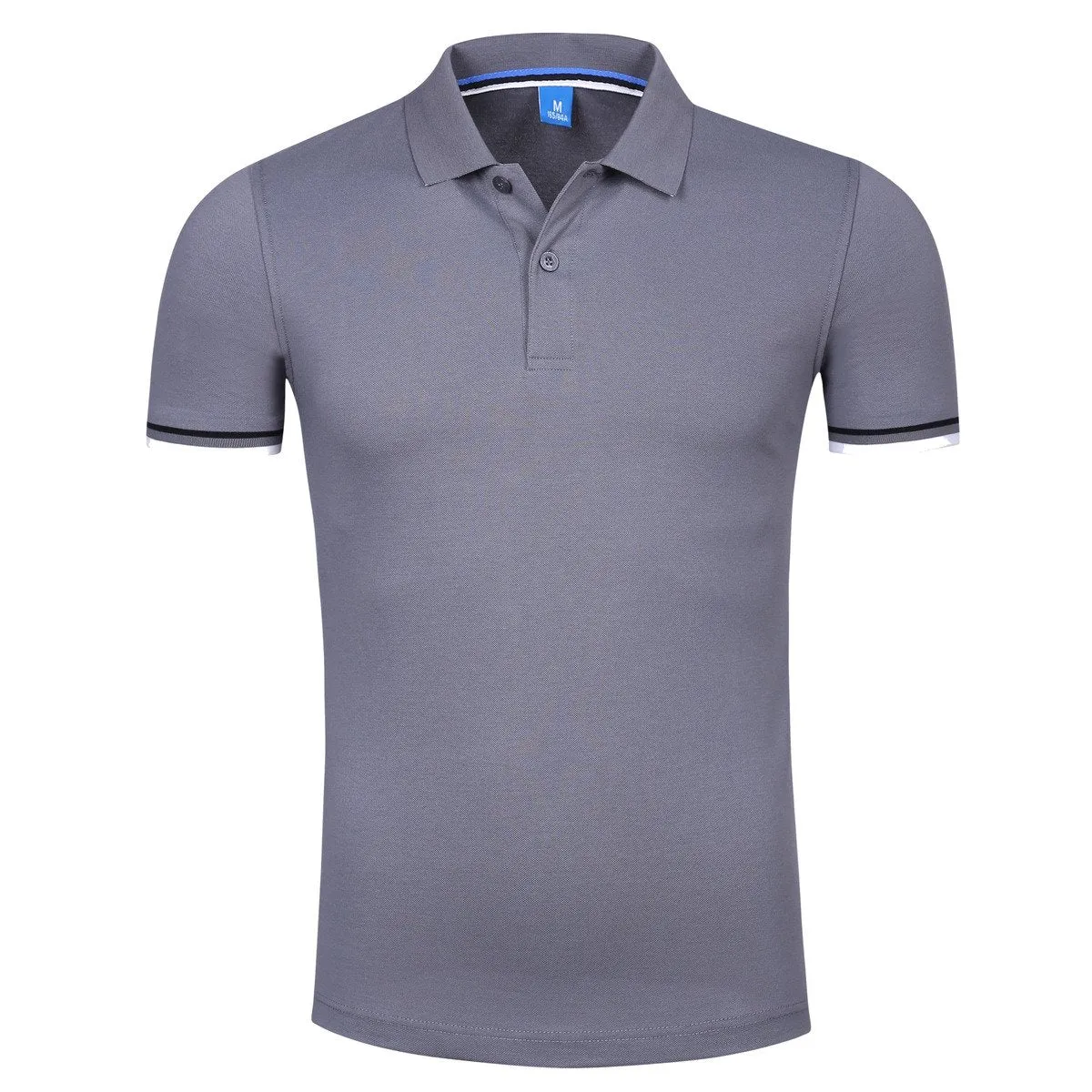 Short-Sleeved Polo Shirt With Striped Arm Pattern