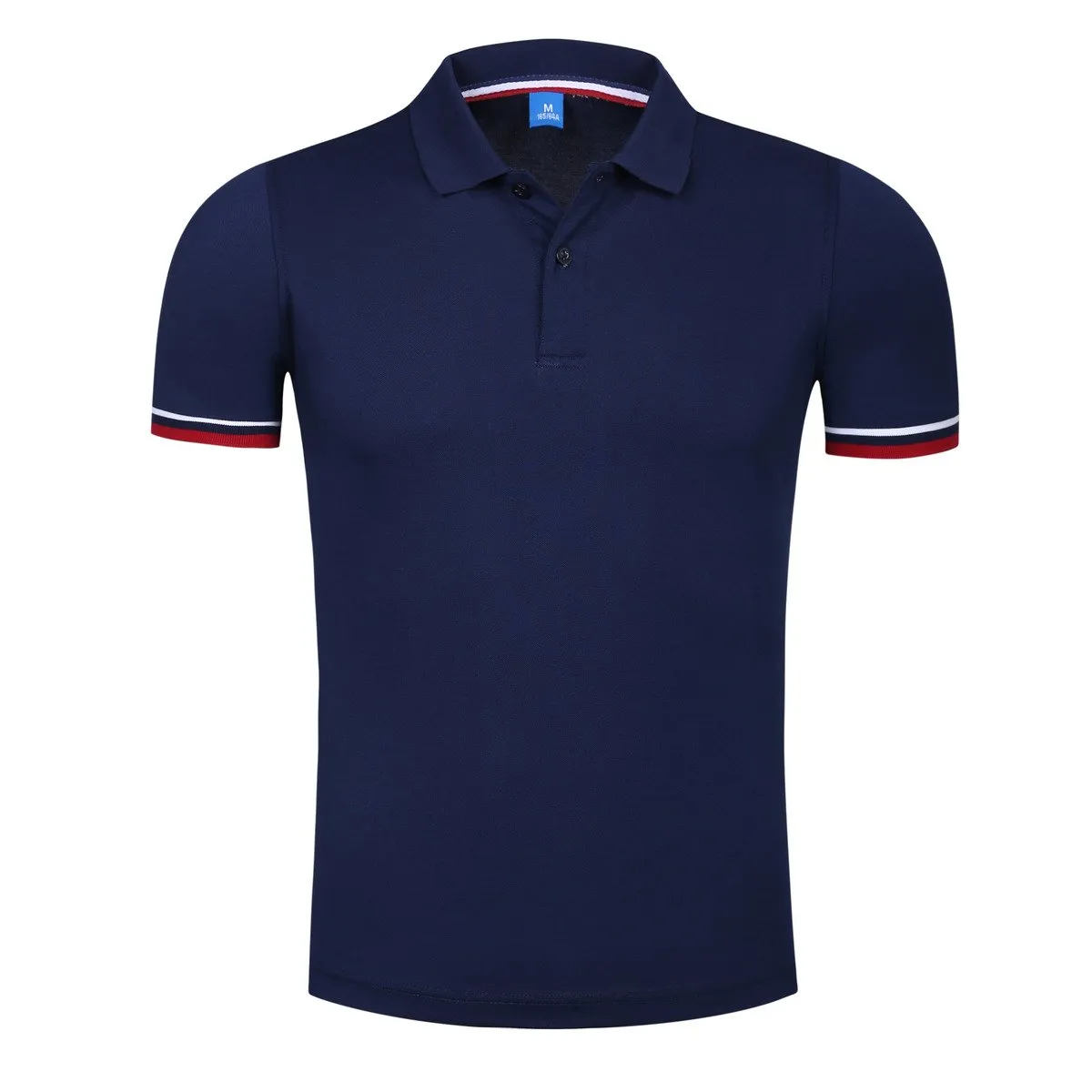 Short-Sleeved Polo Shirt With Striped Arm Pattern