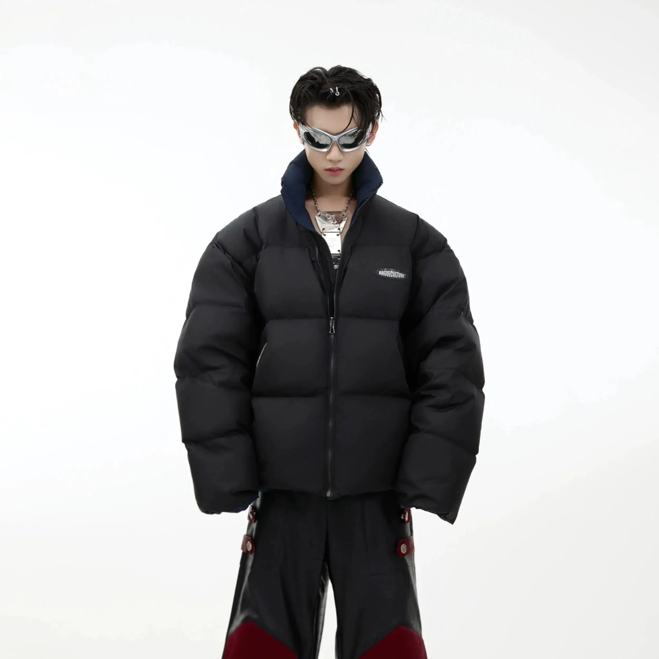 Short Stand Collar Double-sided Jacket