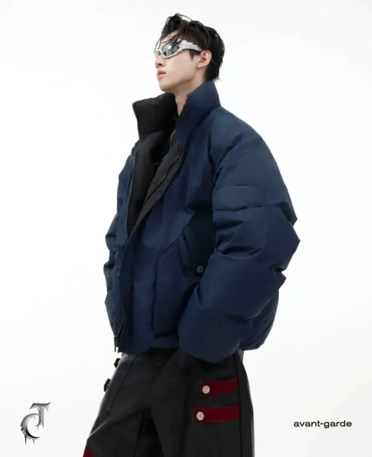 Short Stand Collar Double-sided Jacket