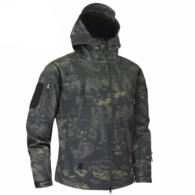 Skin Soft Shell Military Tactical Jacket Men Waterproof Army Fleece Clothing Multicam Camouflage Windbreakers 4XL