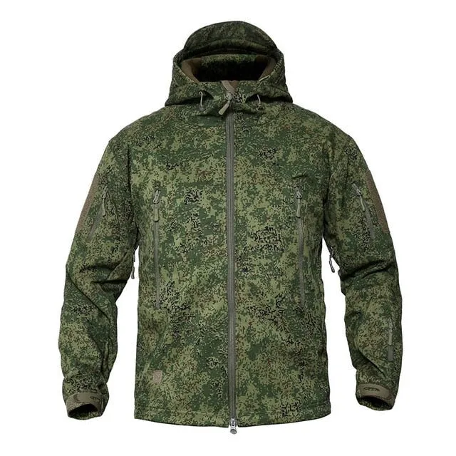 Skin Soft Shell Military Tactical Jacket Men Waterproof Army Fleece Clothing Multicam Camouflage Windbreakers 4XL