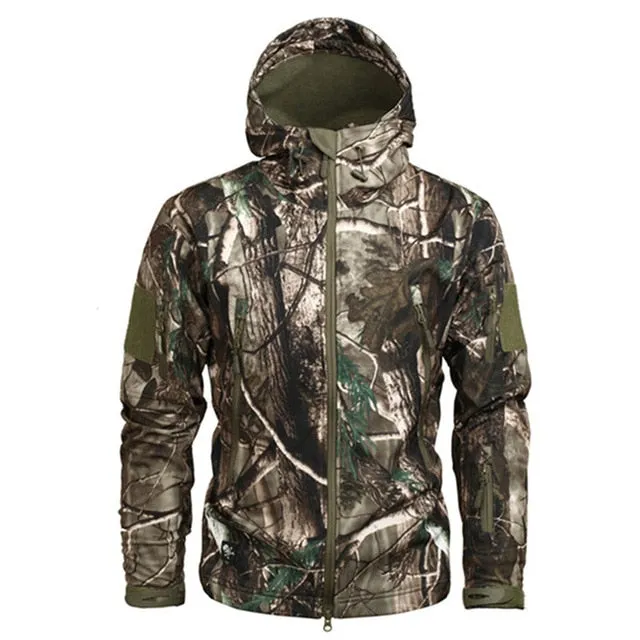 Skin Soft Shell Military Tactical Jacket Men Waterproof Army Fleece Clothing Multicam Camouflage Windbreakers 4XL