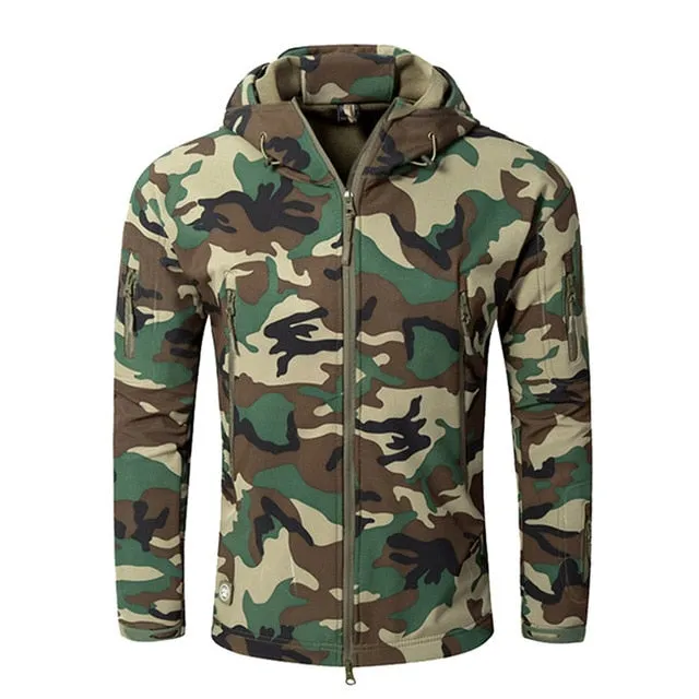 Skin Soft Shell Military Tactical Jacket Men Waterproof Army Fleece Clothing Multicam Camouflage Windbreakers 4XL
