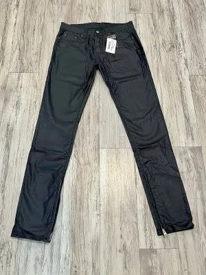 Slate Grey Wax Zipped Denim