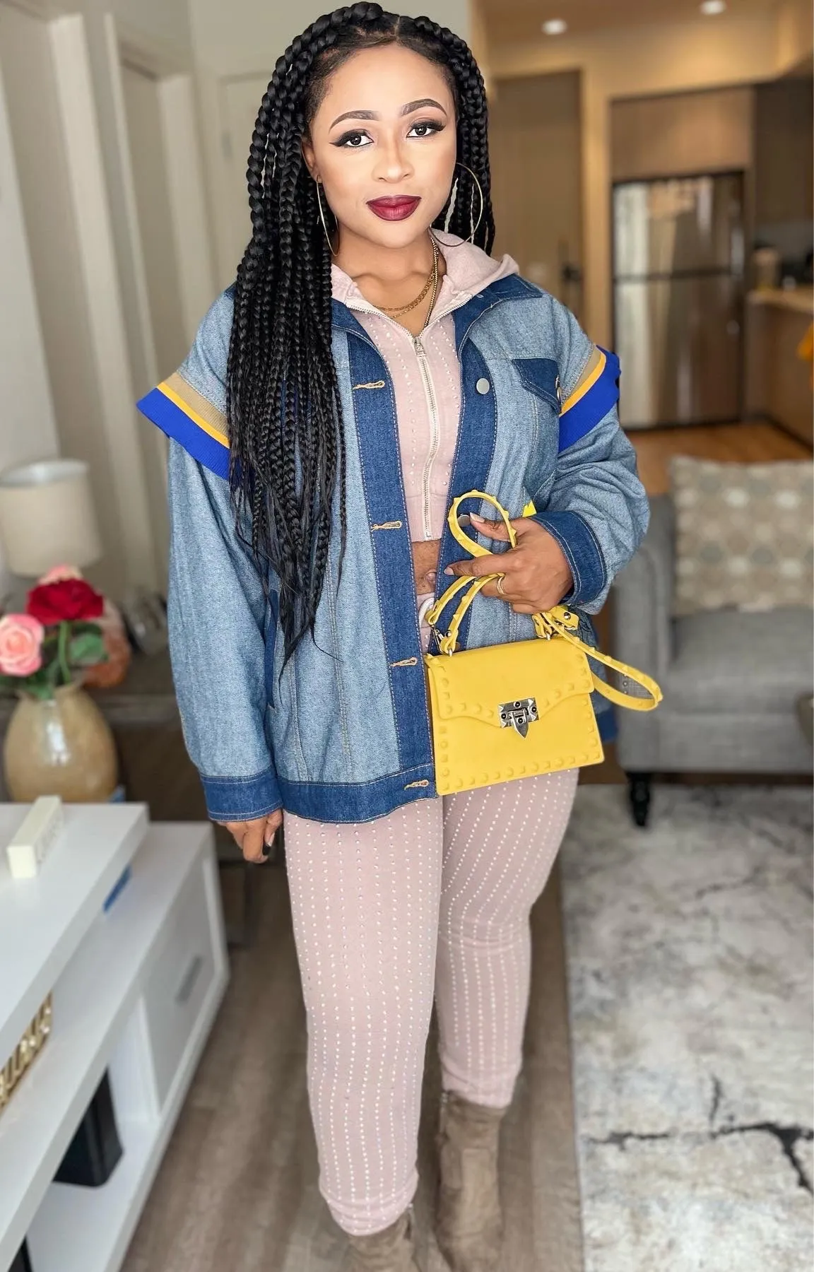 Smiley face Oversized denim Jacket