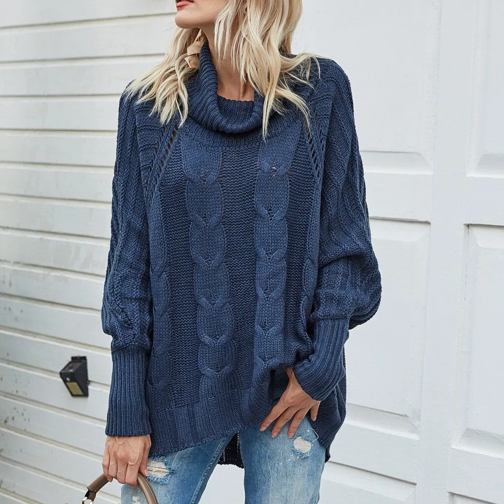 Solid Color Femme Casual Knitted Streetwear