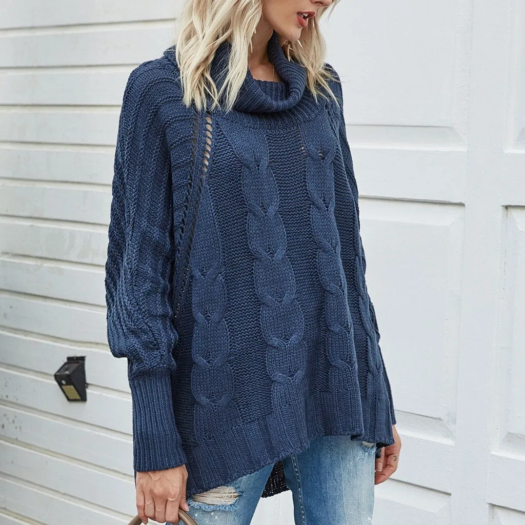 Solid Color Femme Casual Knitted Streetwear
