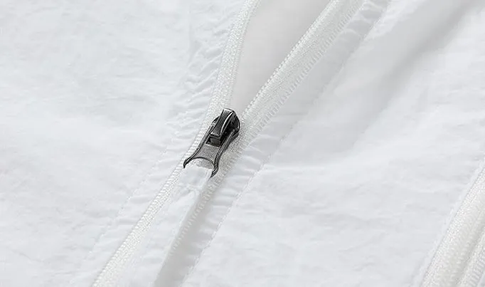 Solid Color Men's Windbreaker Featuring Elastic Band Cuffs