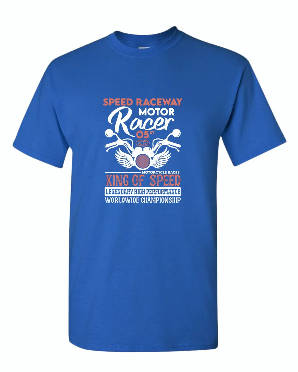Speed raceway motor racer motorcycle t-shirt