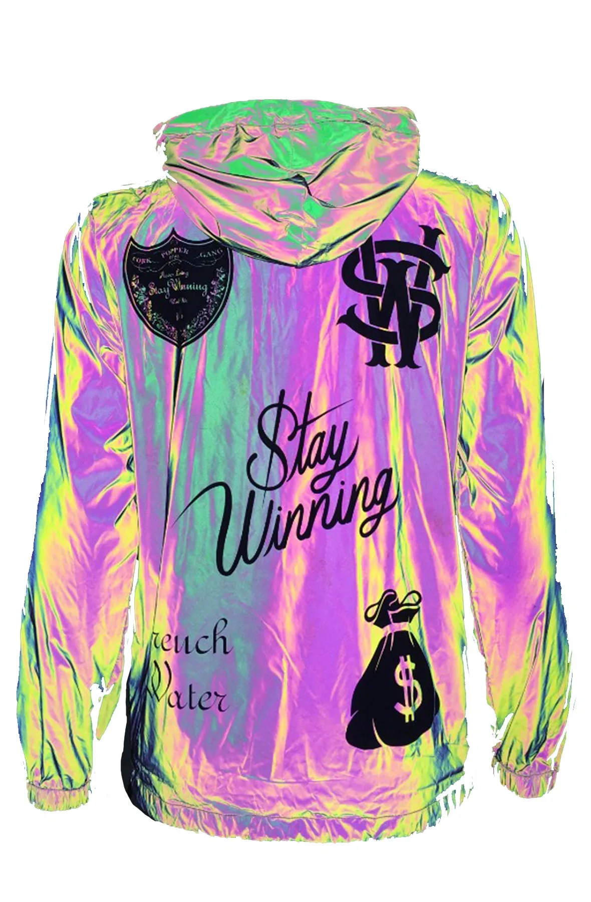 Stay Winning Red 3M Windbreaker Zip-Up Jacket