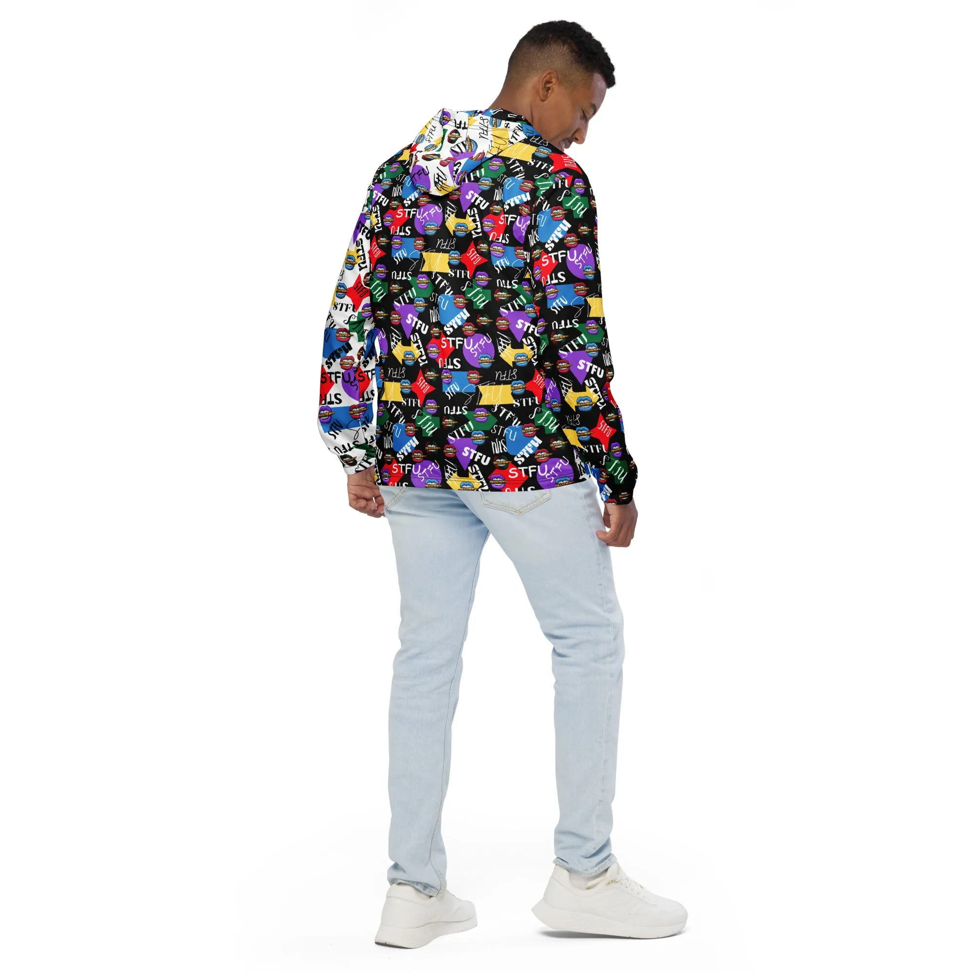 STFU Logos and Colors Men’s Windbreaker - Black/White