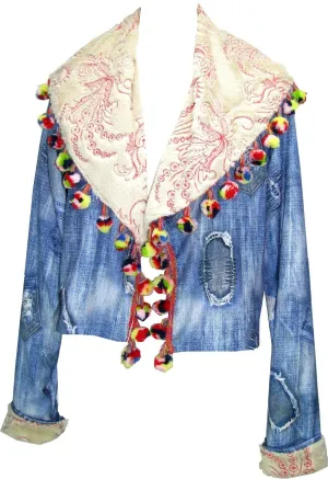Stretch Denim Reversible Coat