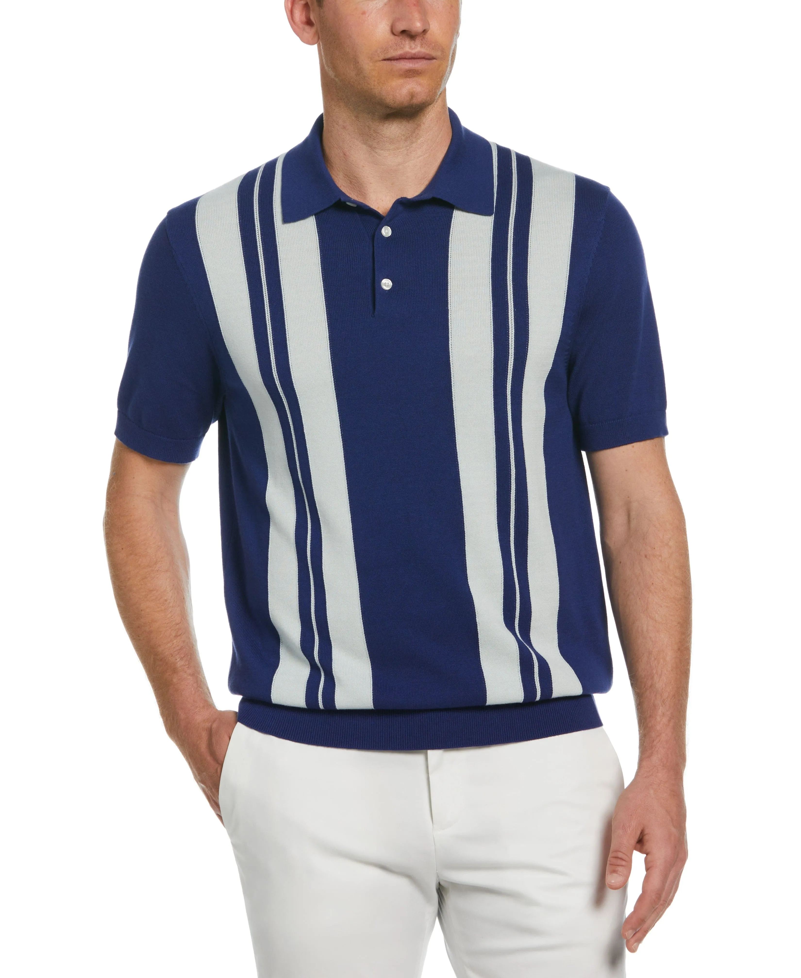 Striped Polo Sweater