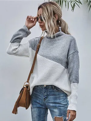 Stunncal Color Clash Pullover Sweater