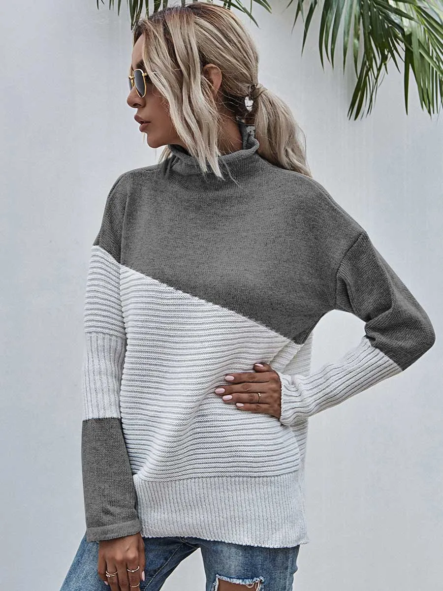 Stunncal Color Clash Pullover Sweater