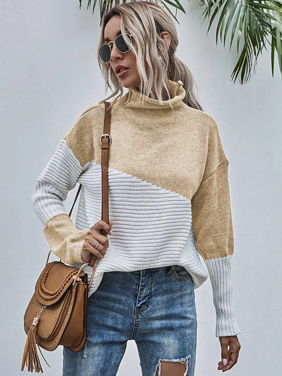 Stunncal Color Clash Pullover Sweater