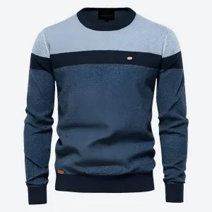Stylish Knit Texture Crewneck Sweaters