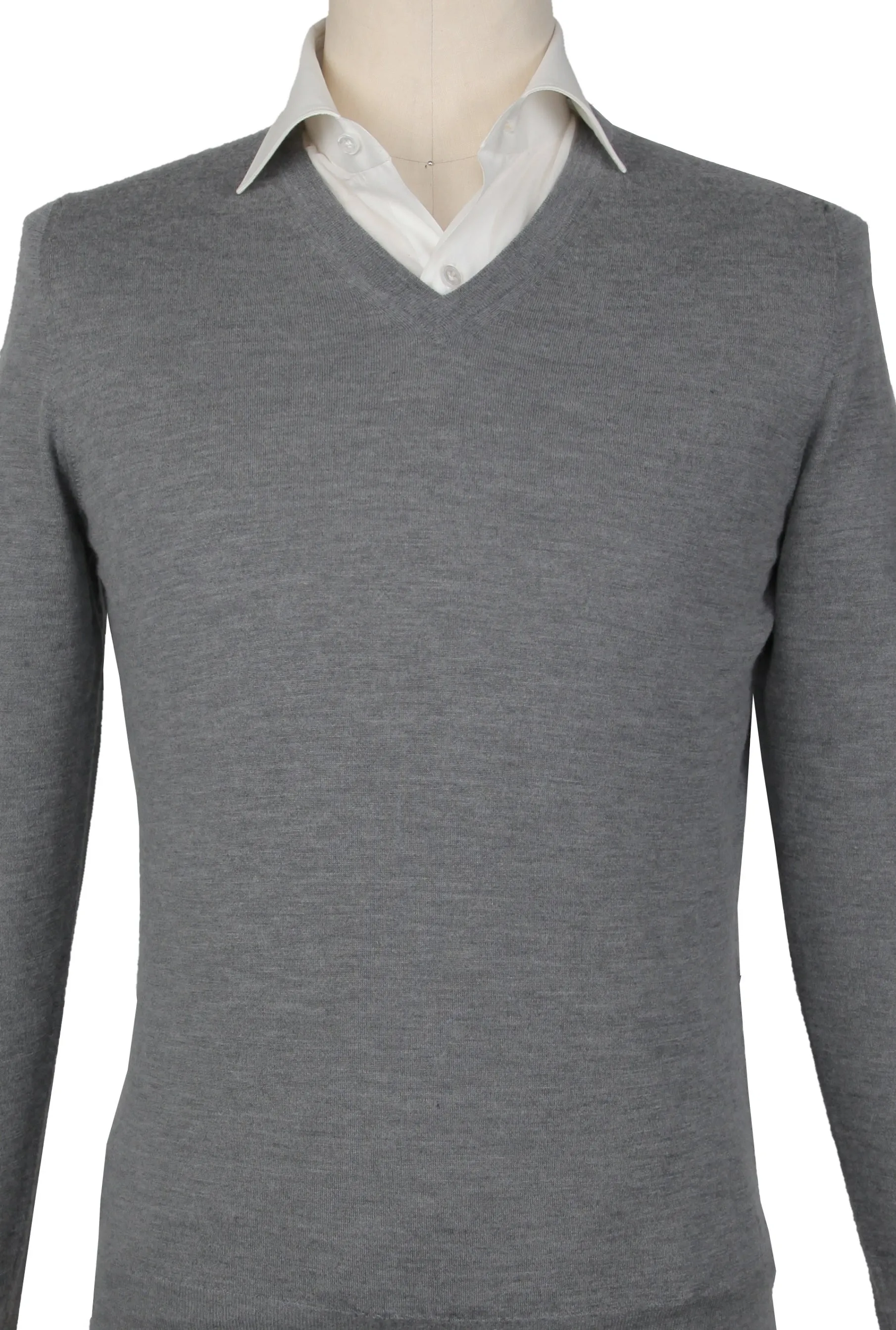 Svevo Parma Gray V-Neck Sweater
