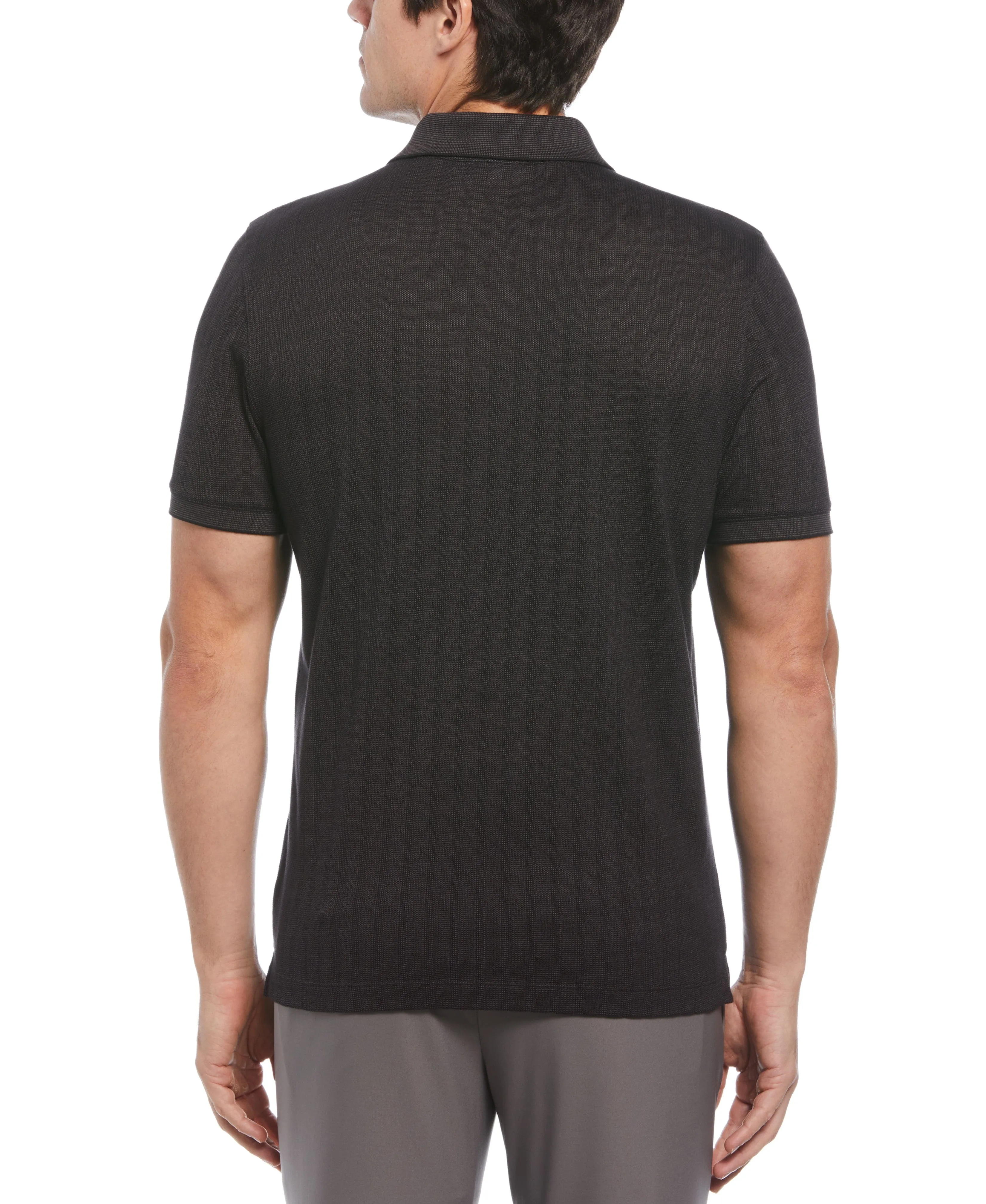 Textured Striped Polo