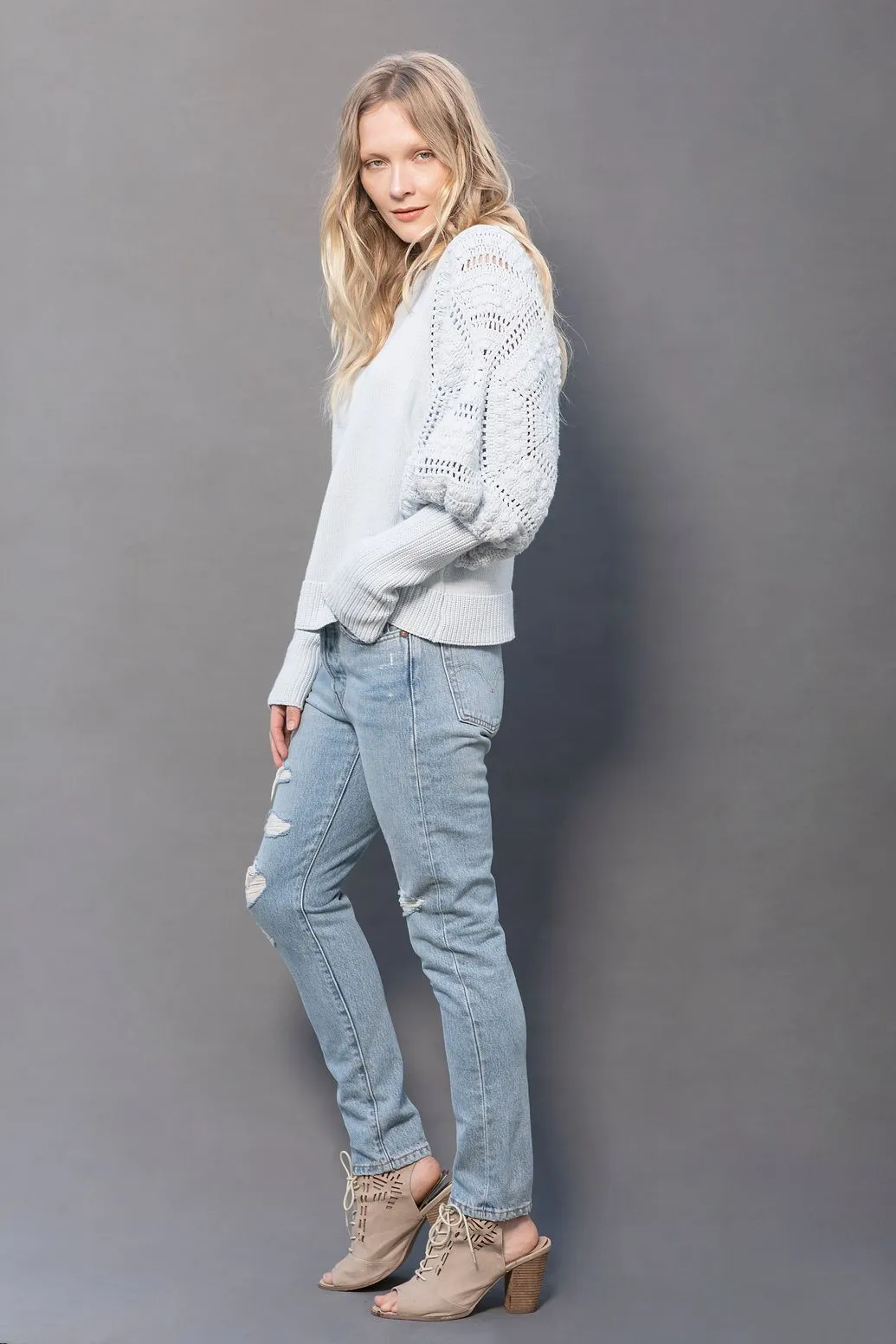 The Vivienne Sweater, Powder Blue
