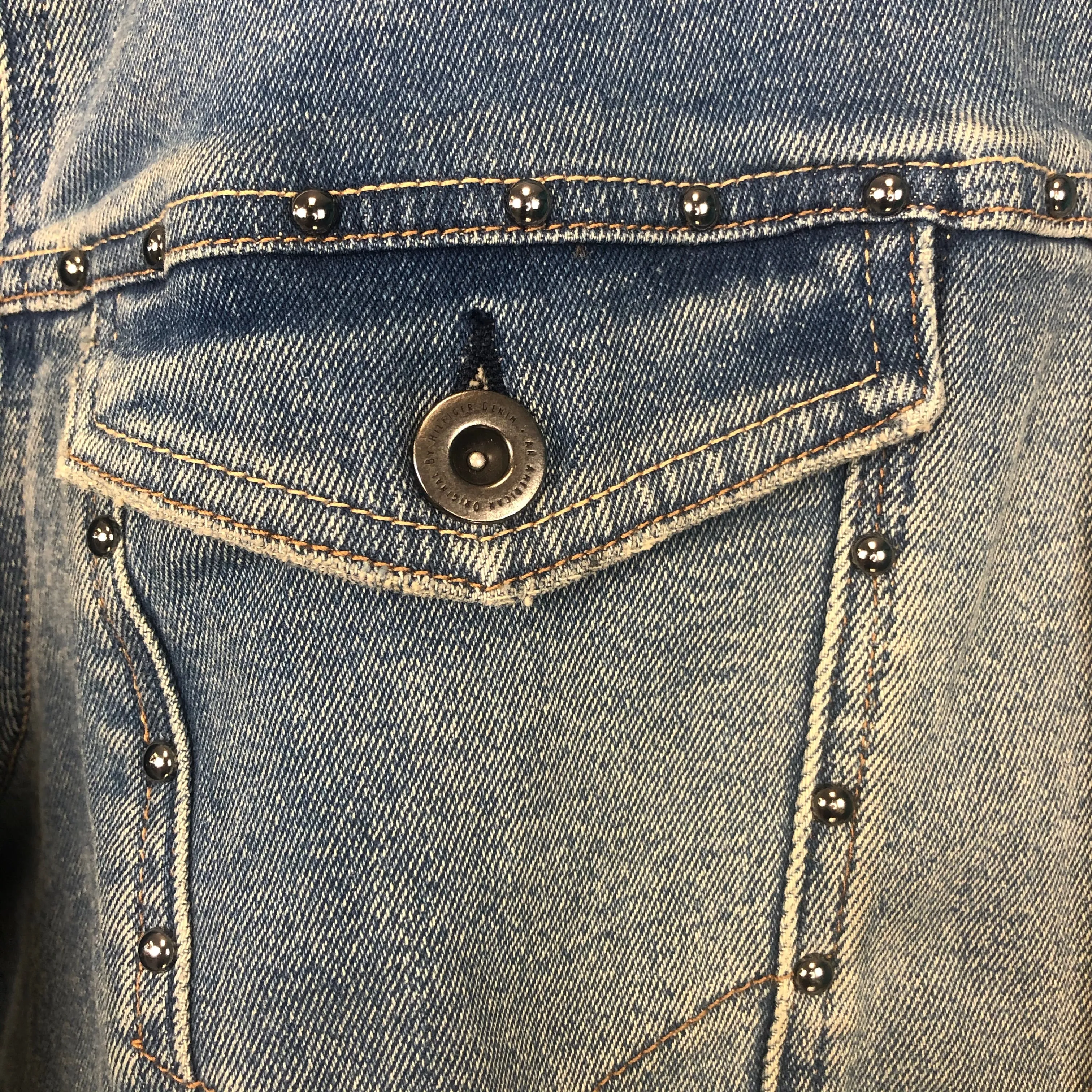 Tommy Hilfiger Womens XXL Cropped Denim Jean Jacket