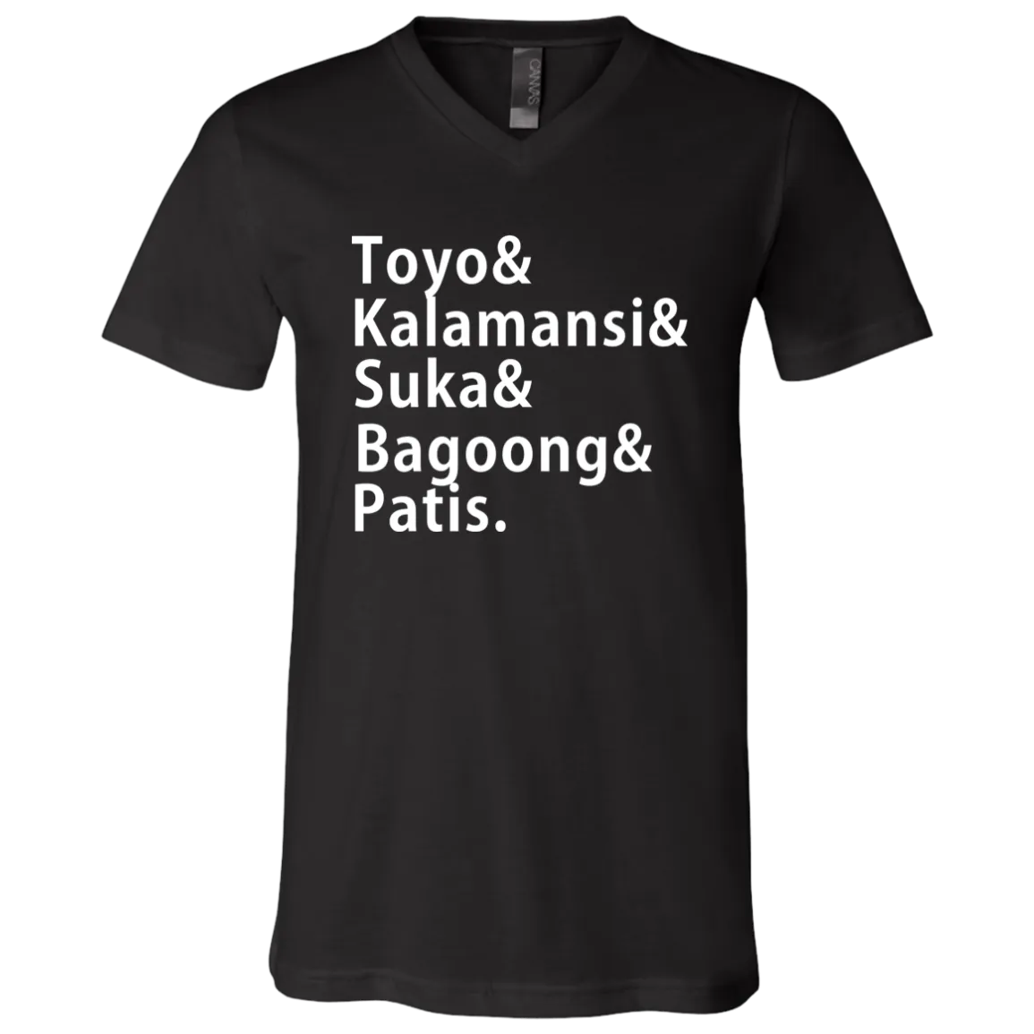 Toyo Kalamansi Suka Bagoong Patis Unisex Jersey V-Neck T-Shirt