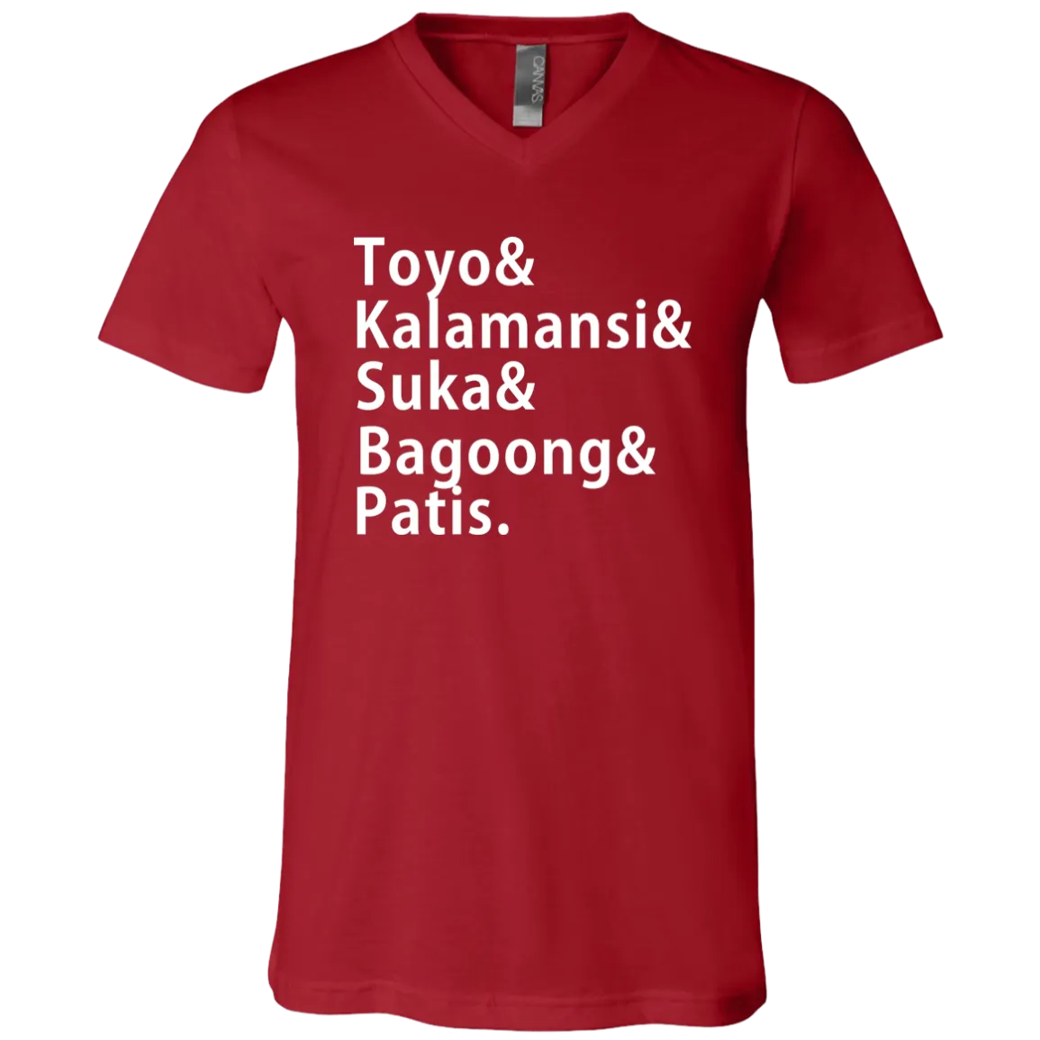 Toyo Kalamansi Suka Bagoong Patis Unisex Jersey V-Neck T-Shirt