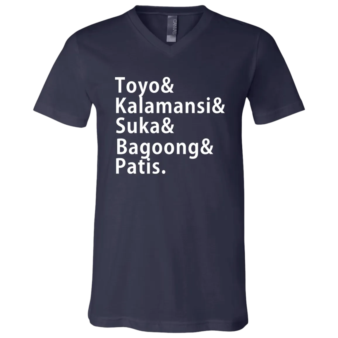 Toyo Kalamansi Suka Bagoong Patis Unisex Jersey V-Neck T-Shirt