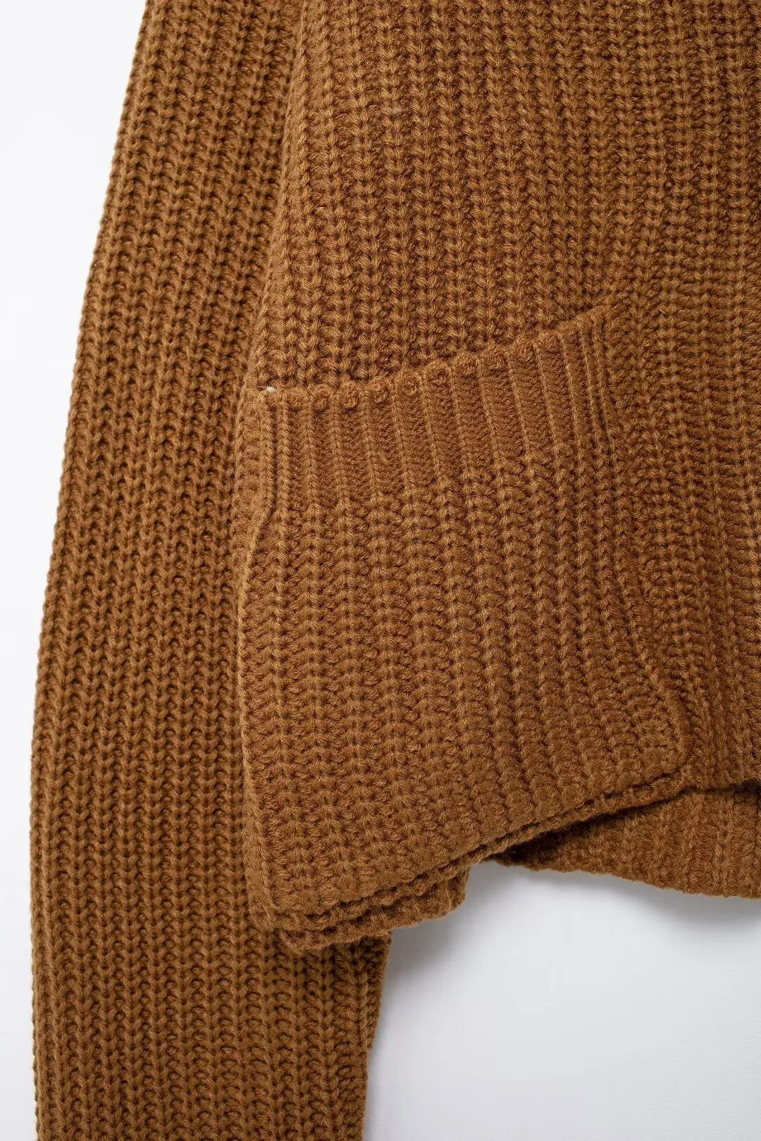 V-Neck Rib Knit Cardigan