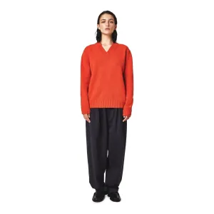 V Neck Sweater, Arancione